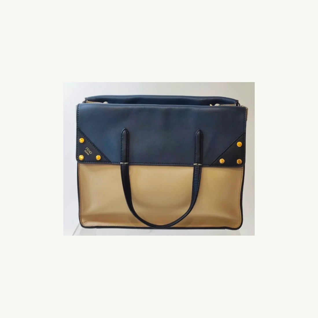 FENDI Flip Leather Handbag
