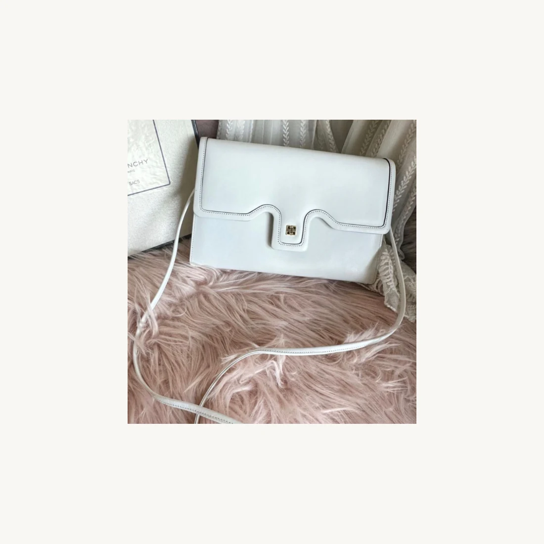 Givenchy White Calf Leather